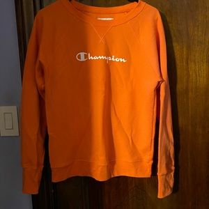 Champion crew neck sweatshirt in papaya, women’s S
